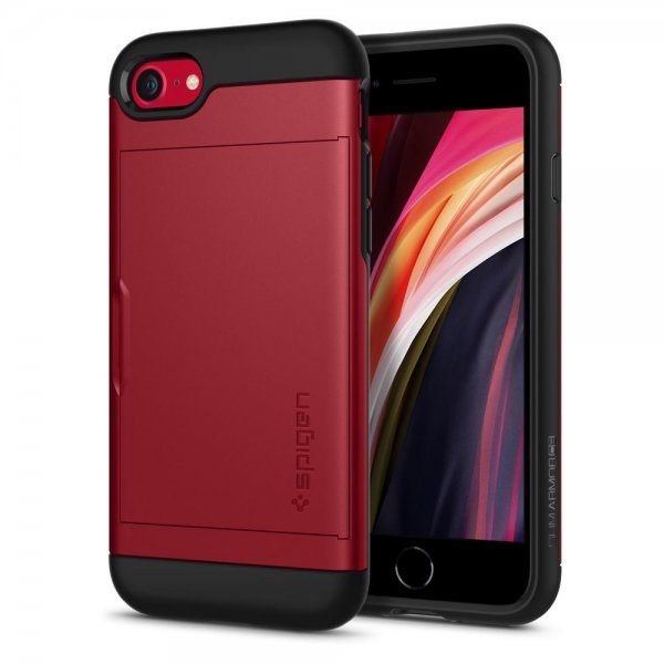 Spigen iPhone 7/8/SE Skal Slim Armor CS Röd