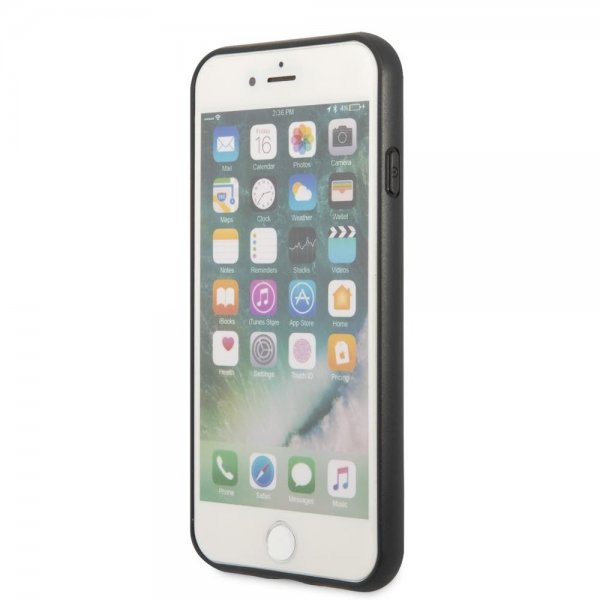 Guess iPhone 7/8/SE Skal Saffiano Metal Logo Svart