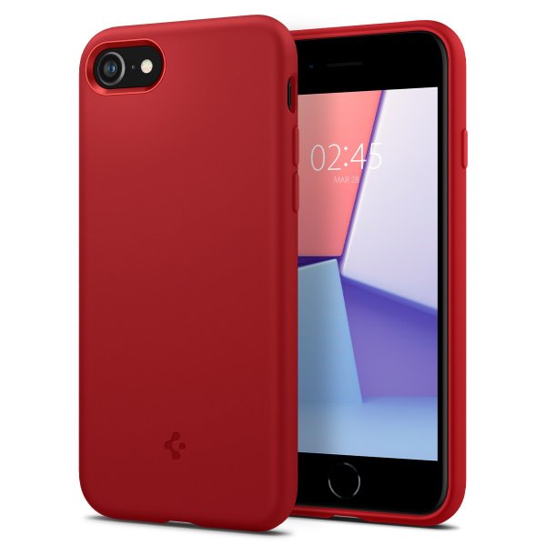 Spigen iPhone 7/8/SE Skal Silicone Fit Röd