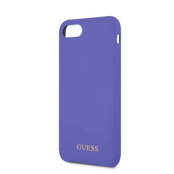 Guess iPhone 7/8/SE Skal Silicone Logo Lila