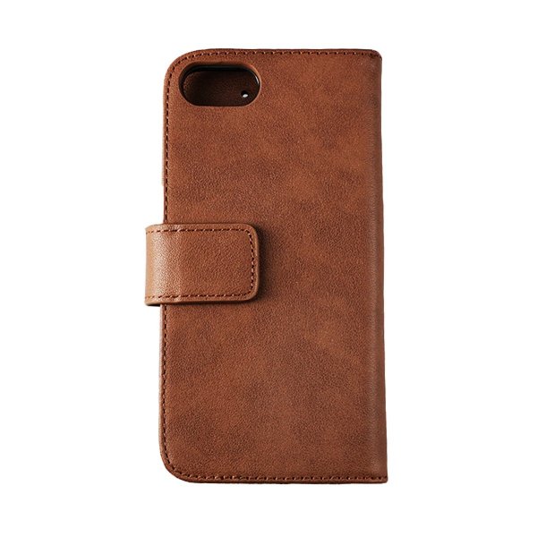 Rvelon iPhone 7/8/SE Fodral Äkta läder Kortfack Brun