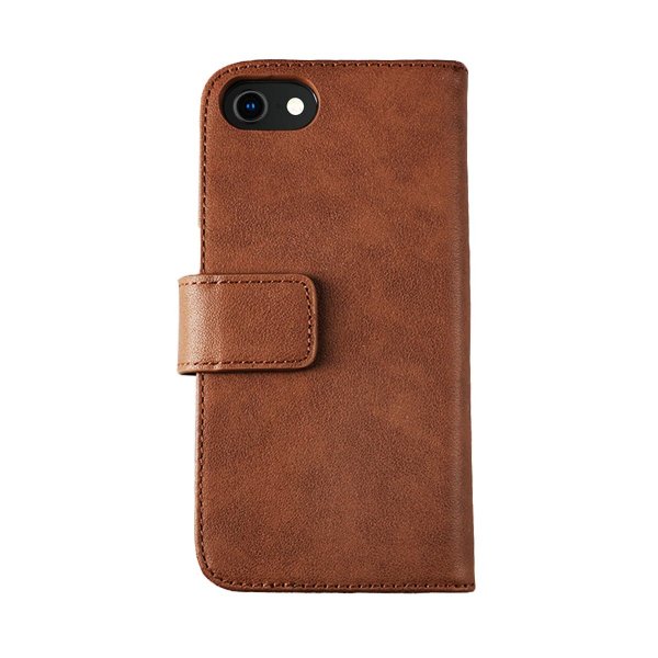 Rvelon iPhone 7/8/SE Fodral Äkta läder Kortfack Brun