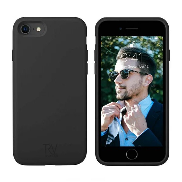 Rvelon iPhone 7/8/SE Skal Silikon Svart