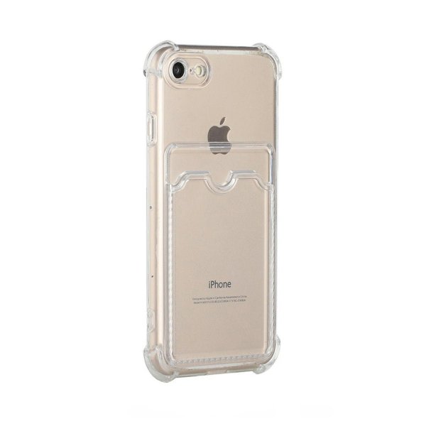 iPhone 7/8/SE Skal Korthållare Stöttåligt Transparent