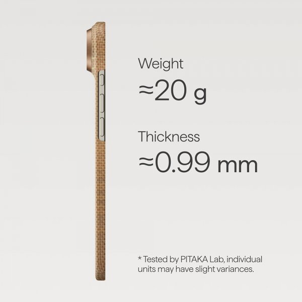 Pitaka iPhone Air Skal Edge Golden Glint