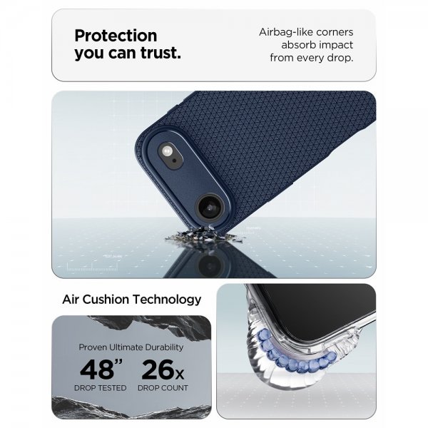 Spigen iPhone Air Skal Liquid Air Navy Blue