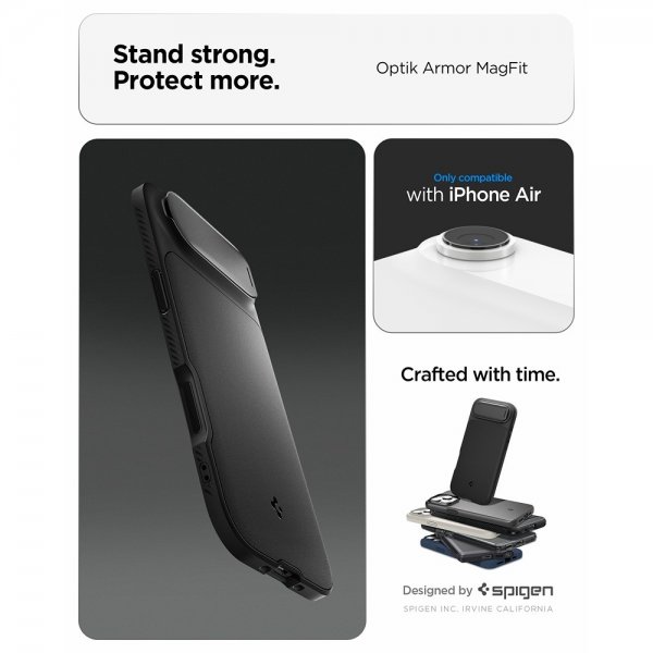 Spigen iPhone Air Skal Optik Armor MagFit Svart