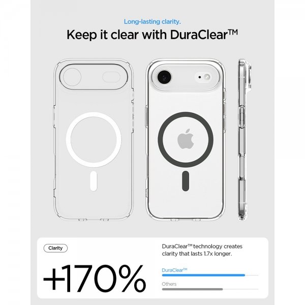 Spigen iPhone Air Skal Ultra Hybrid MagFit Clear Graphite