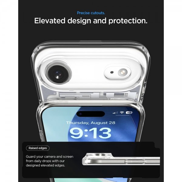 Spigen iPhone Air Skal Ultra Hybrid Zero One MagFit Natural Titanium