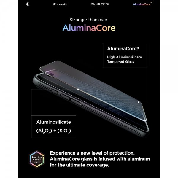 Spigen iPhone Air Skärmskydd GLAS.tR EZ Fit 2-pack
