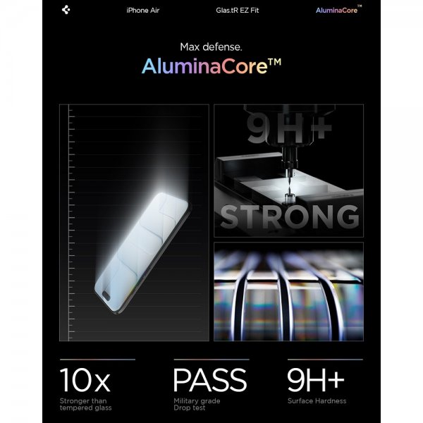 Spigen iPhone Air Skärmskydd GLAS.tR EZ Fit 2-pack