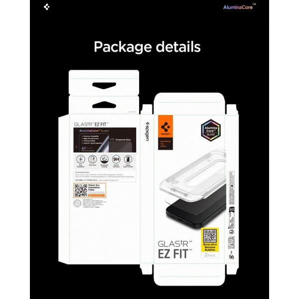 Spigen iPhone Air Skärmskydd GLAS.tR EZ Fit 2-pack