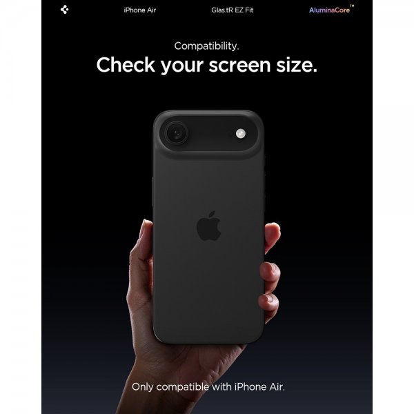 Spigen iPhone Air Skärmskydd GLAS.tR EZ Fit 2-pack