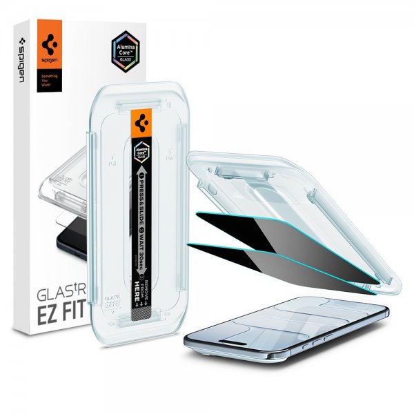 Spigen iPhone Air Skärmskydd GLAS.tR EZ Fit Privacy 2-pack