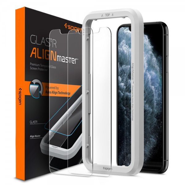 Spigen iPhone X/Xs/11 Pro Skärmskydd GLAS.tR ALIGNmaster 2-pack