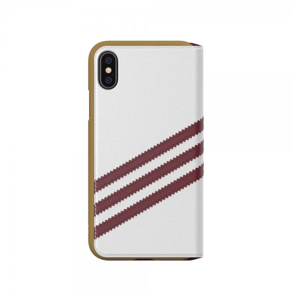 Adidas iPhone X/Xs Fodral OR Booklet Case SS19 Burgundy White