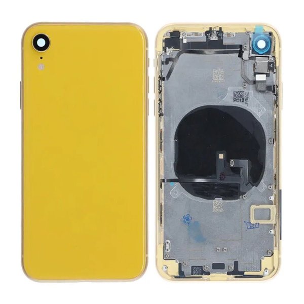 iPhone XR Baksida med Komplett Ram Premium - Gul