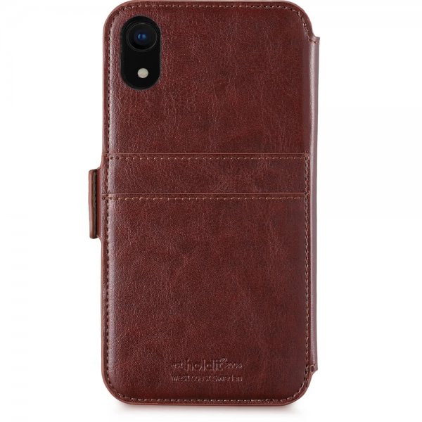 holdit iPhone Xr Fodral Berlin Löstagbart Skal Mörkbrun