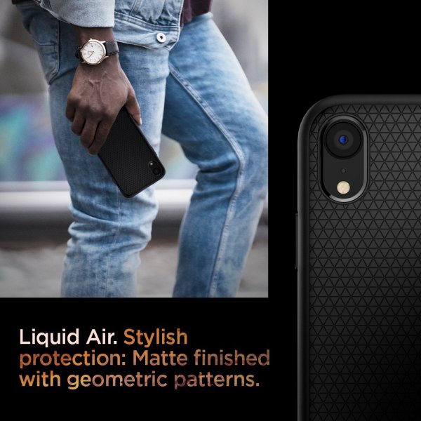 Spigen iPhone Xr Skal Liquid Air Matte Black