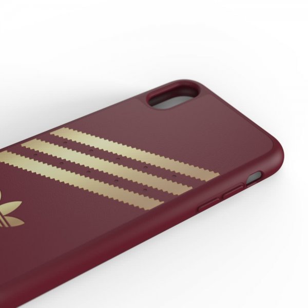 Adidas iPhone Xr Skal OR Moulded Case FW18 SUEDE Burgundy Gold