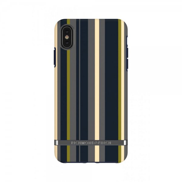 Richmond & Finch iPhone Xs Max Skal Navy Stripes