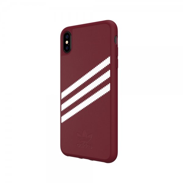 Adidas iPhone Xs Max Skal OR 3-Stripes Snap Case Suede SS19 Röd