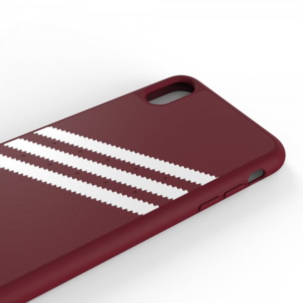 Adidas iPhone Xs Max Skal OR 3-Stripes Snap Case Suede SS19 Röd