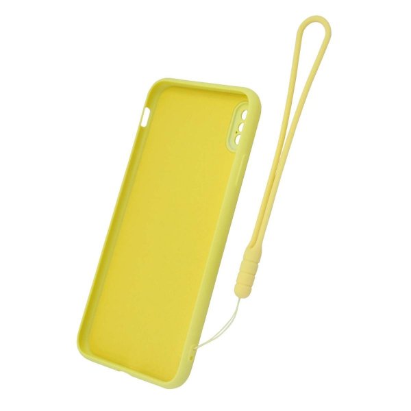 iPhone X/iPhone Xs Skal Silikon med Ringhållare Gul