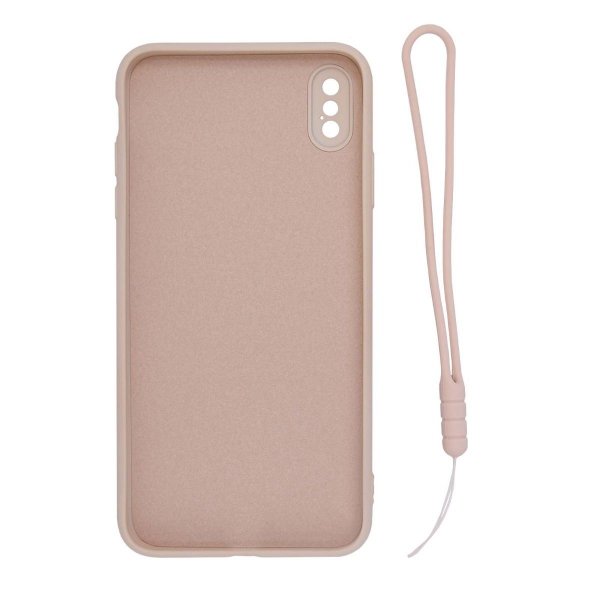 iPhone X/iPhone Xs Skal Silikon med Ringhållare Rosa