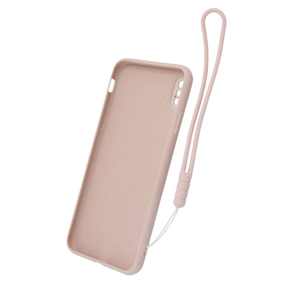 iPhone X/iPhone Xs Skal Silikon med Ringhållare Rosa