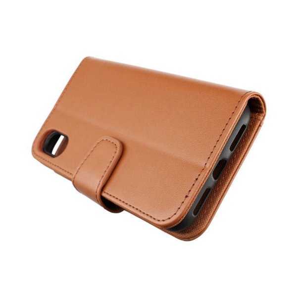 Rvelon iPhone X/iPhone Xs Fodral Utfällbart Kortfack Brun