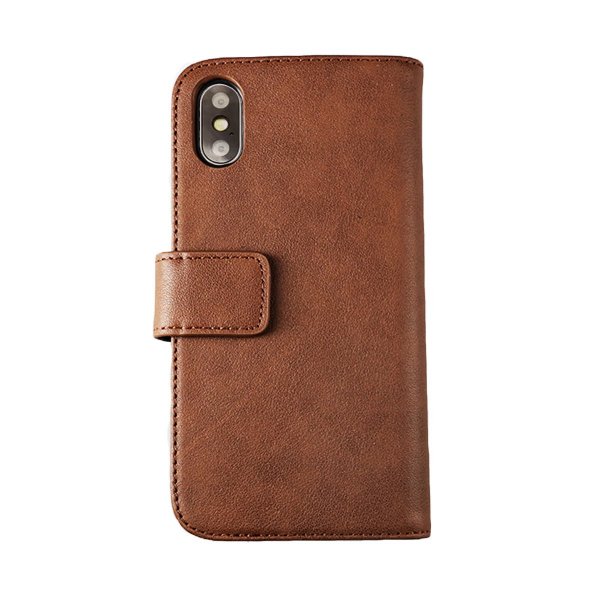 Rvelon iPhone X/iPhone Xs Fodral Äkta Läder Brun
