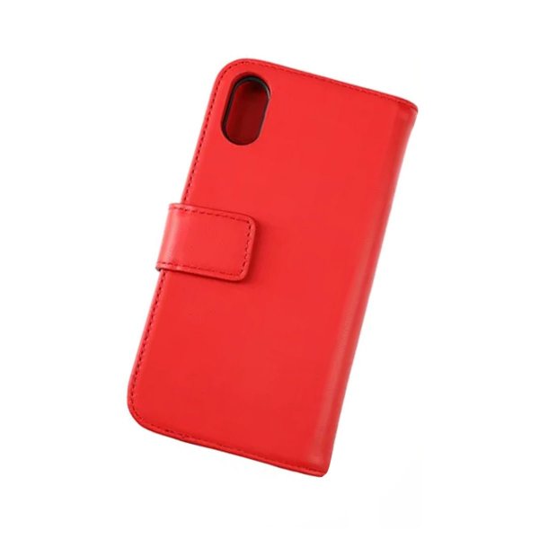 Rvelon iPhone X/iPhone Xs Fodral Äkta Läder Röd