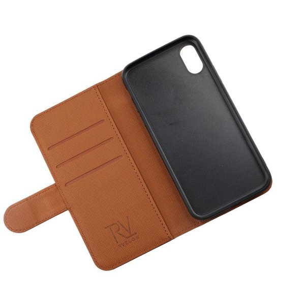 Rvelon iPhone X/iPhone Xs Fodral Magnetiskt Avtagbart Skal Brun