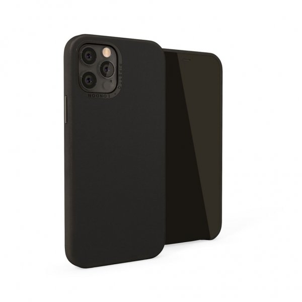 Pipetto iPhone 12 Pro Max Magnetic Leather Case med Magnethållare Svart