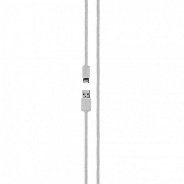 Xqisit Kabel Flätad USB-A till Lightning 1.8m Vit