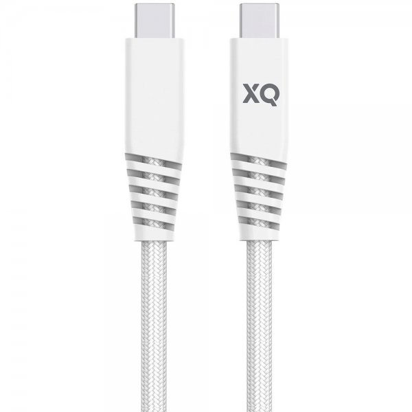 Xqisit Kabel Flätad USB-C till USB-C 2m Vit