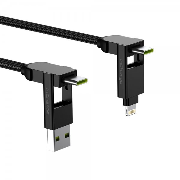 Rolling Square Kabel inCharge X Max 100W 1.5m 6in1 Lava Black