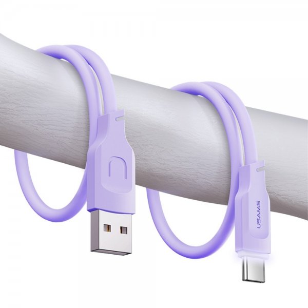 USAMS Kabel Lithe Series USB-A/USB-C 1.2 m Lila