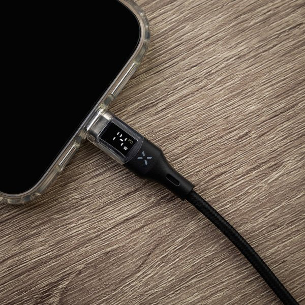 Fixed Kabel med Display USB-C/USB-C 100W 2m