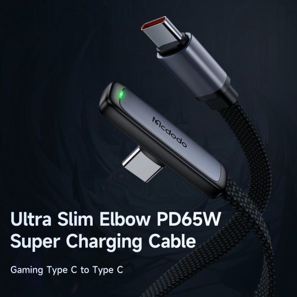 Kabel USB-C till USB-C Vinklad Mobile Gaming 1.8m