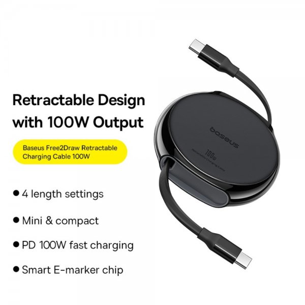 Baseus Kabel Pathfinder Series Free2Draw Type-C to Type-C 100W 1m