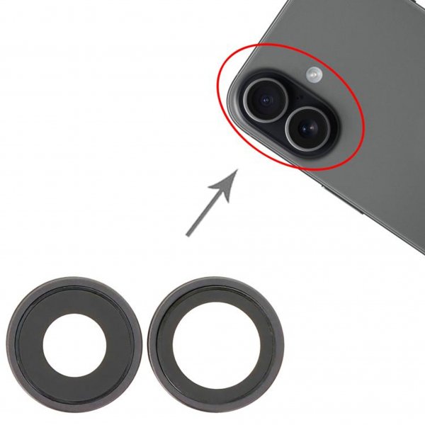 Kameralinser med ram för iPhone 17 - Svart