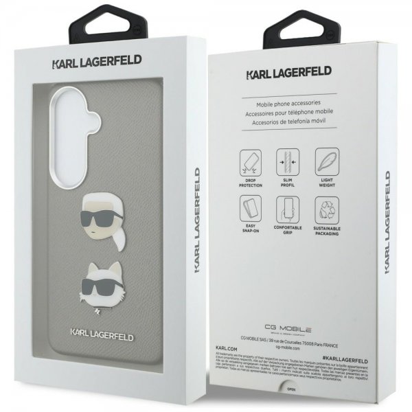 Karl Lagerfeld Samsung Galaxy S26 Skal Saffiano Karl & Choupette Silver
