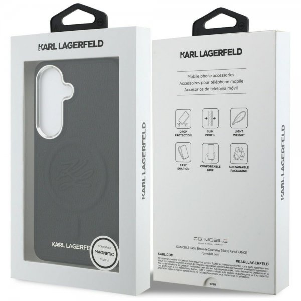 Karl Lagerfeld Samsung Galaxy S26 Plus Skal Embossed MagSafe Svart