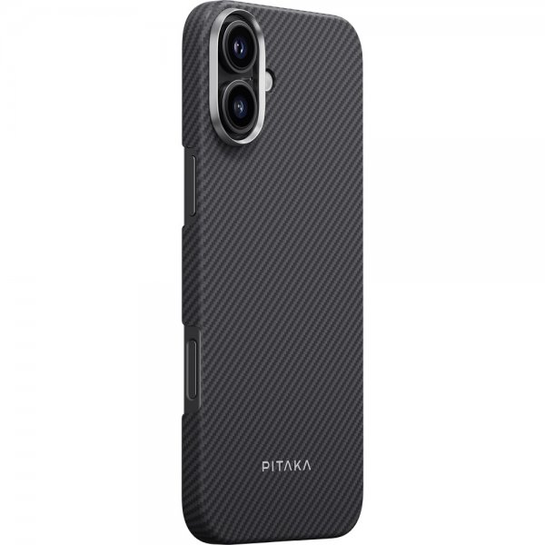 Pitaka iPhone 16 Skal Ultra-Slim Case MagSafe Black/Grey Twill