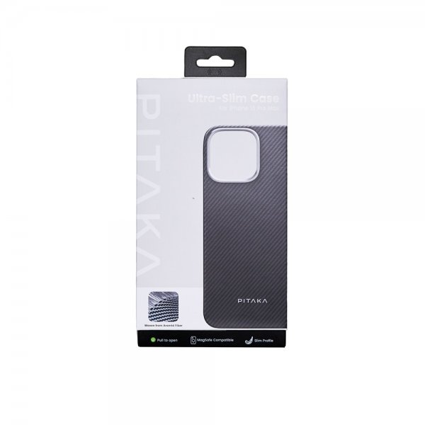 Pitaka iPhone 16 Pro Max Skal Ultra-Slim Case MagSafe Black/Grey Twill