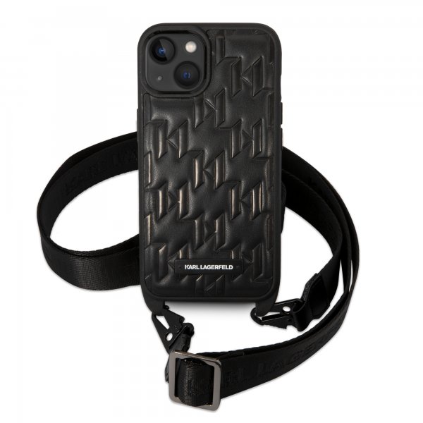 Karl Lagerfeld iPhone 14 Skal Crossbody Strap Svart