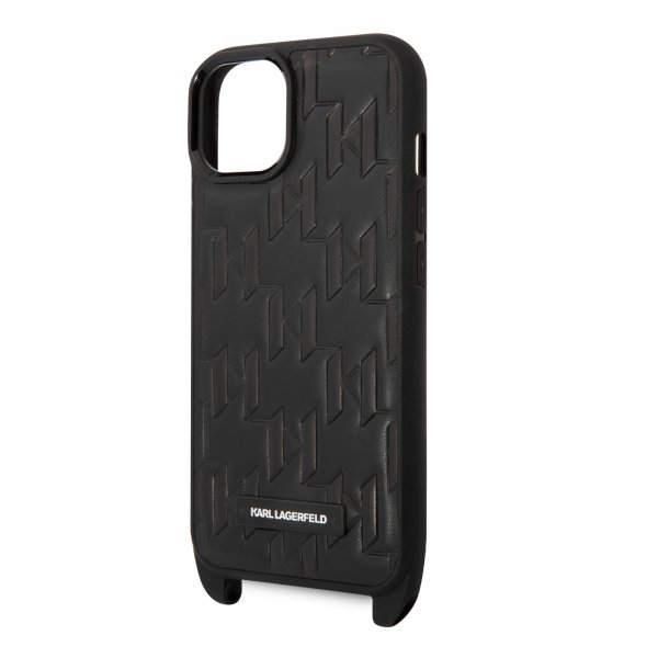 Karl Lagerfeld iPhone 14 Skal Crossbody Strap Svart