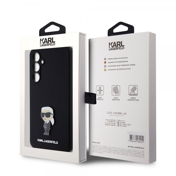 Karl Lagerfeld Samsung Galaxy S23 FE Skal Liquid Silicone Ikonik Karl Svart